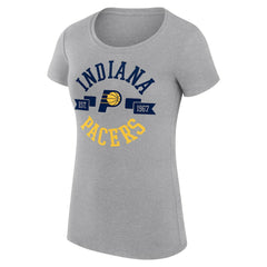 NBA - Indiana Pacers G-III 4Her by Carl Banks Women's Super-Slim Fit Lightweight Large City Logo T-Shirt - Heather Gray