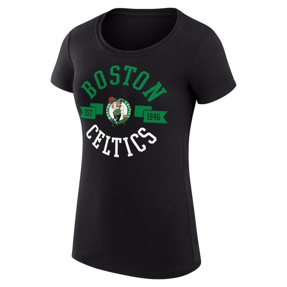 NBA - Boston Celtics G-III 4Her by Carl Banks Women's Super-Slim Fit Lightweight Large City Logo T-Shirt - Black