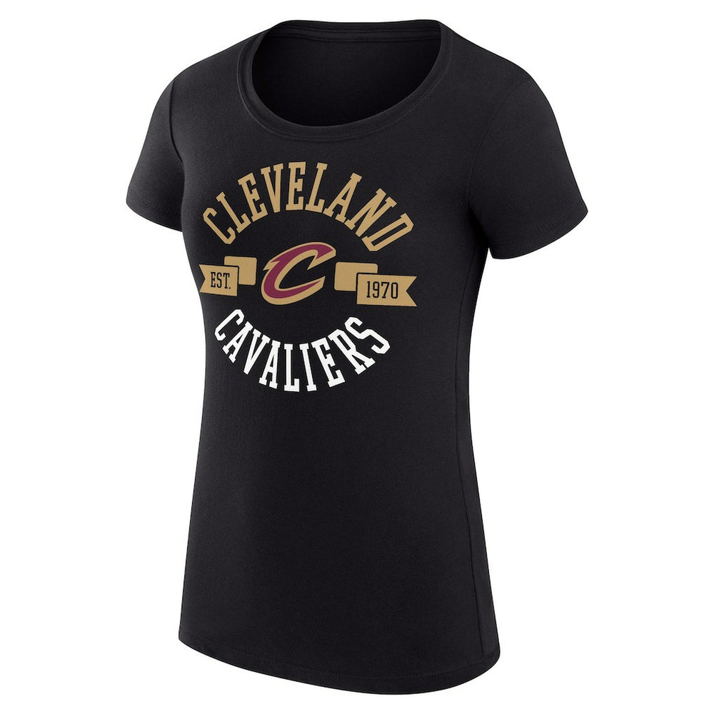 NBA - Cleveland Cavaliers G-III 4Her by Carl Banks Women's Super-Slim Fit Lightweight Large City Logo T-Shirt - Black