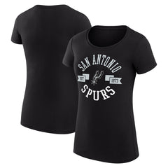 NBA - San Antonio Spurs G-III 4Her by Carl Banks Women's Super-Slim Fit Lightweight Large City Logo T-Shirt - Black