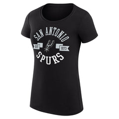 NBA - San Antonio Spurs G-III 4Her by Carl Banks Women's Super-Slim Fit Lightweight Large City Logo T-Shirt - Black