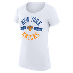 NBA - New York Knicks G-III 4Her by Carl Banks Women's Super-Slim Fit Lightweight Large City Logo T-Shirt - White