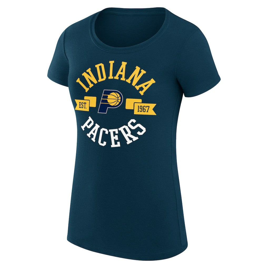 NBA - Indiana Pacers G-III 4Her by Carl Banks Women's Super-Slim Fit Lightweight Large City Logo T-Shirt - Navy