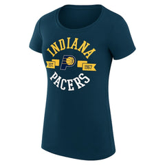 NBA - Indiana Pacers G-III 4Her by Carl Banks Women's Super-Slim Fit Lightweight Large City Logo T-Shirt - Navy