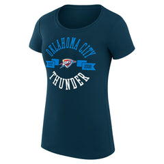 NBA - Oklahoma City Thunder G-III 4Her by Carl Banks Women's Super-Slim Fit Lightweight Large City Logo T-Shirt - Navy