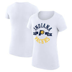 NBA - Indiana Pacers G-III 4Her by Carl Banks Women's Super-Slim Fit Lightweight Large City Logo T-Shirt - White
