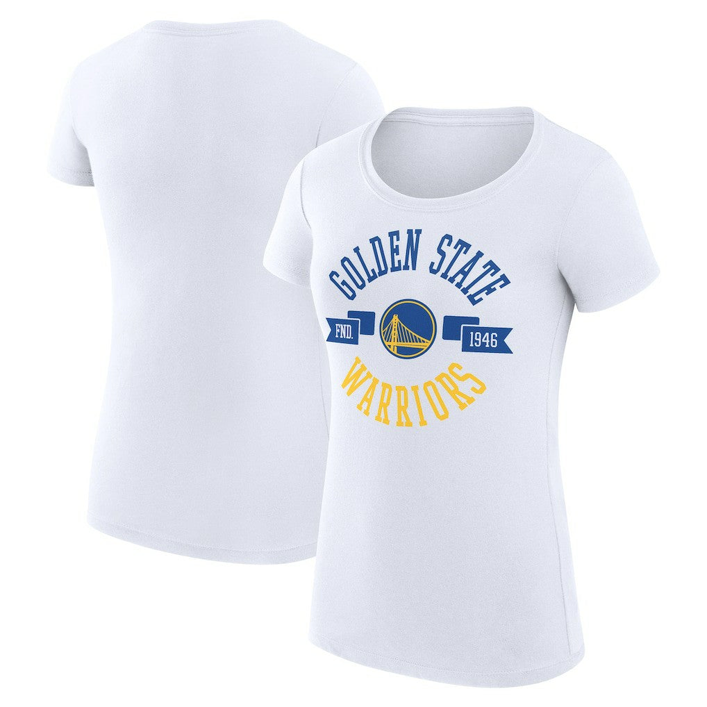 NBA - Golden State Warriors G-III 4Her by Carl Banks Women's Super-Slim Fit Lightweight Large City Logo T-Shirt - White