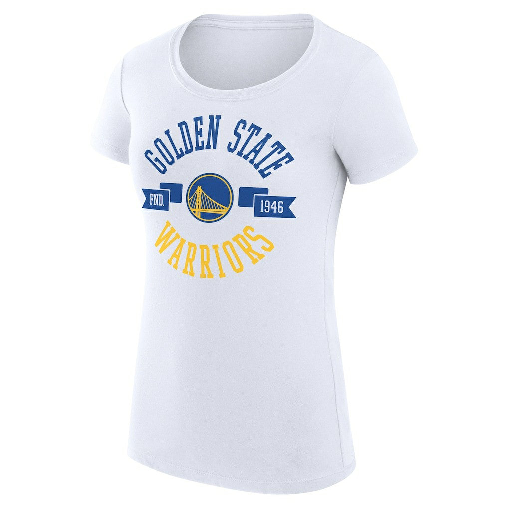 NBA - Golden State Warriors G-III 4Her by Carl Banks Women's Super-Slim Fit Lightweight Large City Logo T-Shirt - White