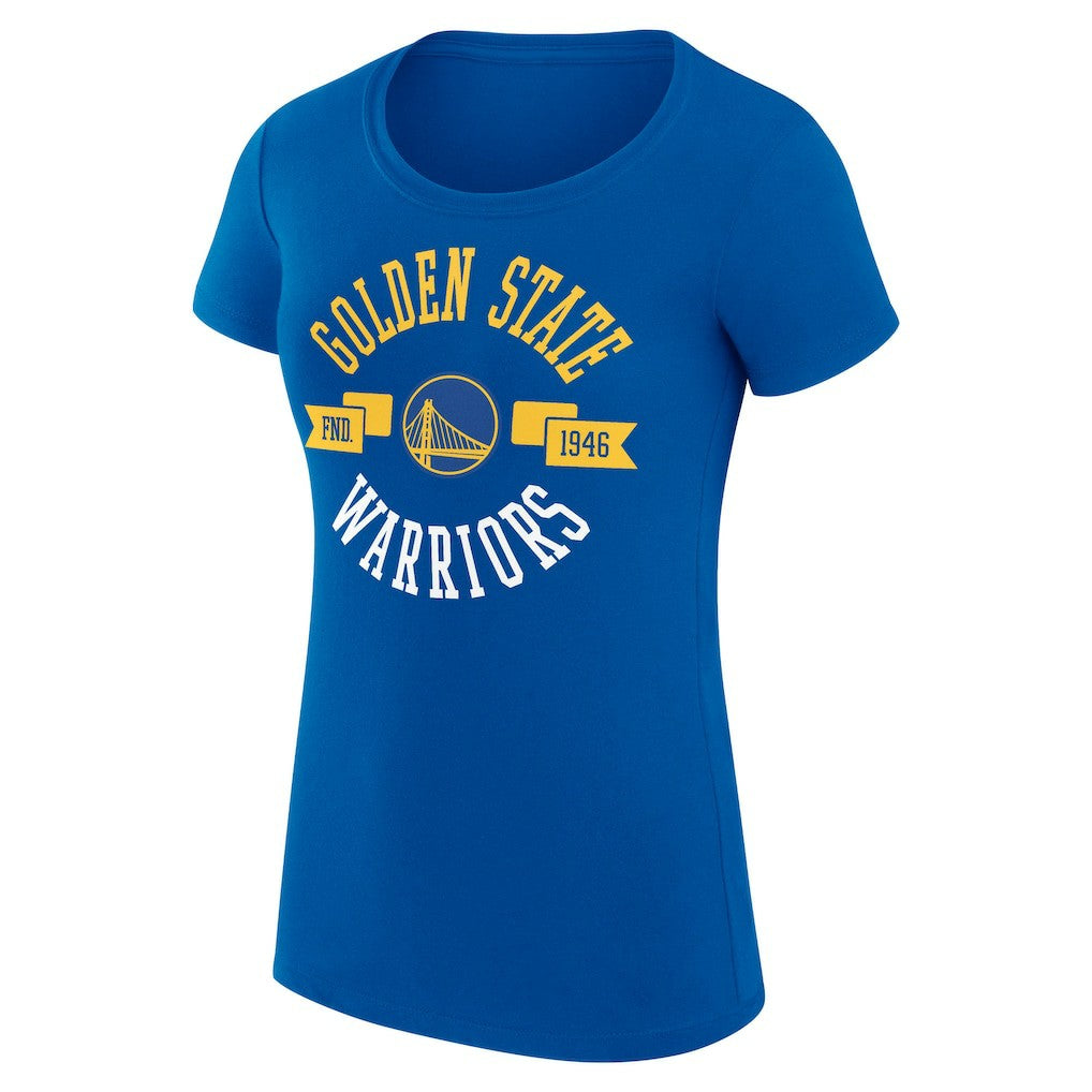 NBA - Golden State Warriors G-III 4Her by Carl Banks Women's Super-Slim Fit Lightweight Large City Logo T-Shirt - Royal