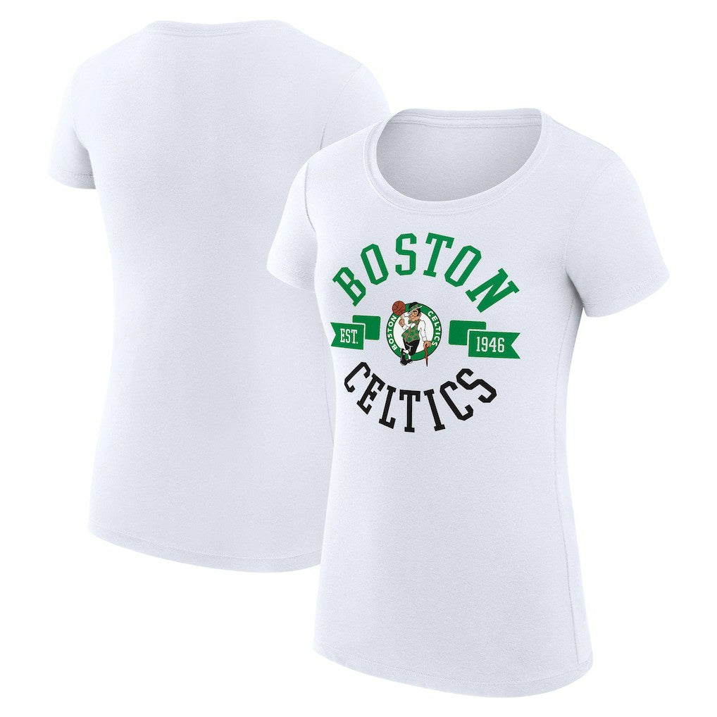 NBA - Boston Celtics G-III 4Her by Carl Banks Women's Super-Slim Fit Lightweight Large City Logo T-Shirt - White