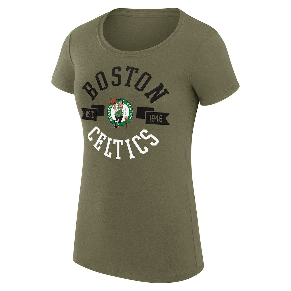 NBA - Boston Celtics G-III 4Her by Carl Banks Women's Super-Slim Fit Lightweight Large City Logo T-Shirt - Green