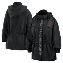 San Francisco Giants WEAR by Erin Andrews Women's Full-Zip Windbreaker Hoodie Jacket for sale