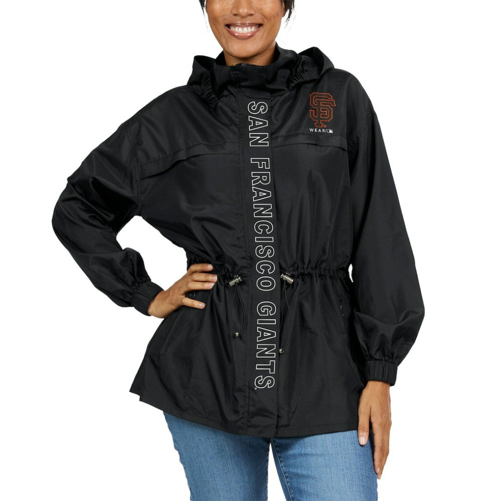 San Francisco Giants WEAR by Erin Andrews Women's Full-Zip Windbreaker Hoodie Jacket for sale