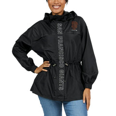 San Francisco Giants WEAR by Erin Andrews Women's Full-Zip Windbreaker Hoodie Jacket for sale