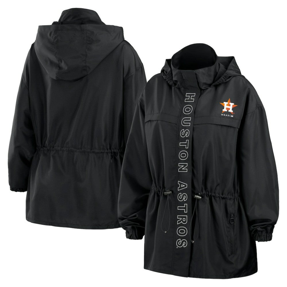 Houston Astros WEAR by Erin Andrews Women's Full-Zip Windbreaker Hoodie Jacket for sale