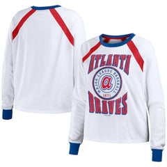 Atlanta Braves WEAR by Erin Andrews Women's Raglan Long Sleeve T-Shirt Lifestyle