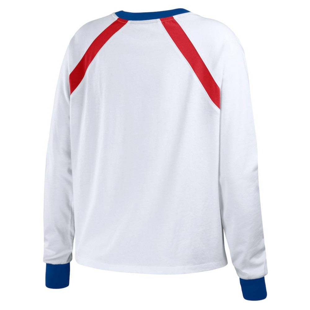 Atlanta Braves WEAR by Erin Andrews Women's Raglan Long Sleeve T-Shirt Lifestyle