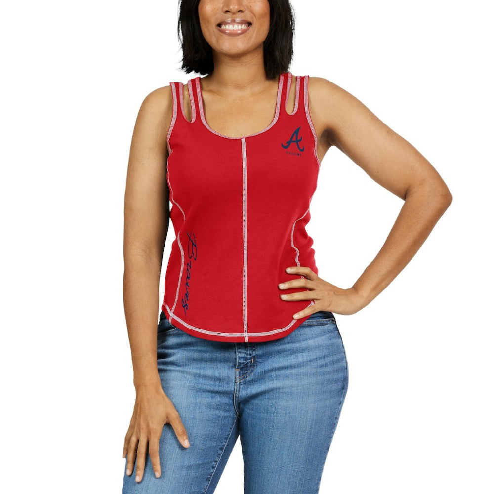 Atlanta Braves WEAR by Erin Andrews Women's Contrast Stitch Tank Top Near Me