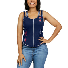 Boston Red Sox WEAR by Erin Andrews Women's Contrast Stitch Tank Top On Sale