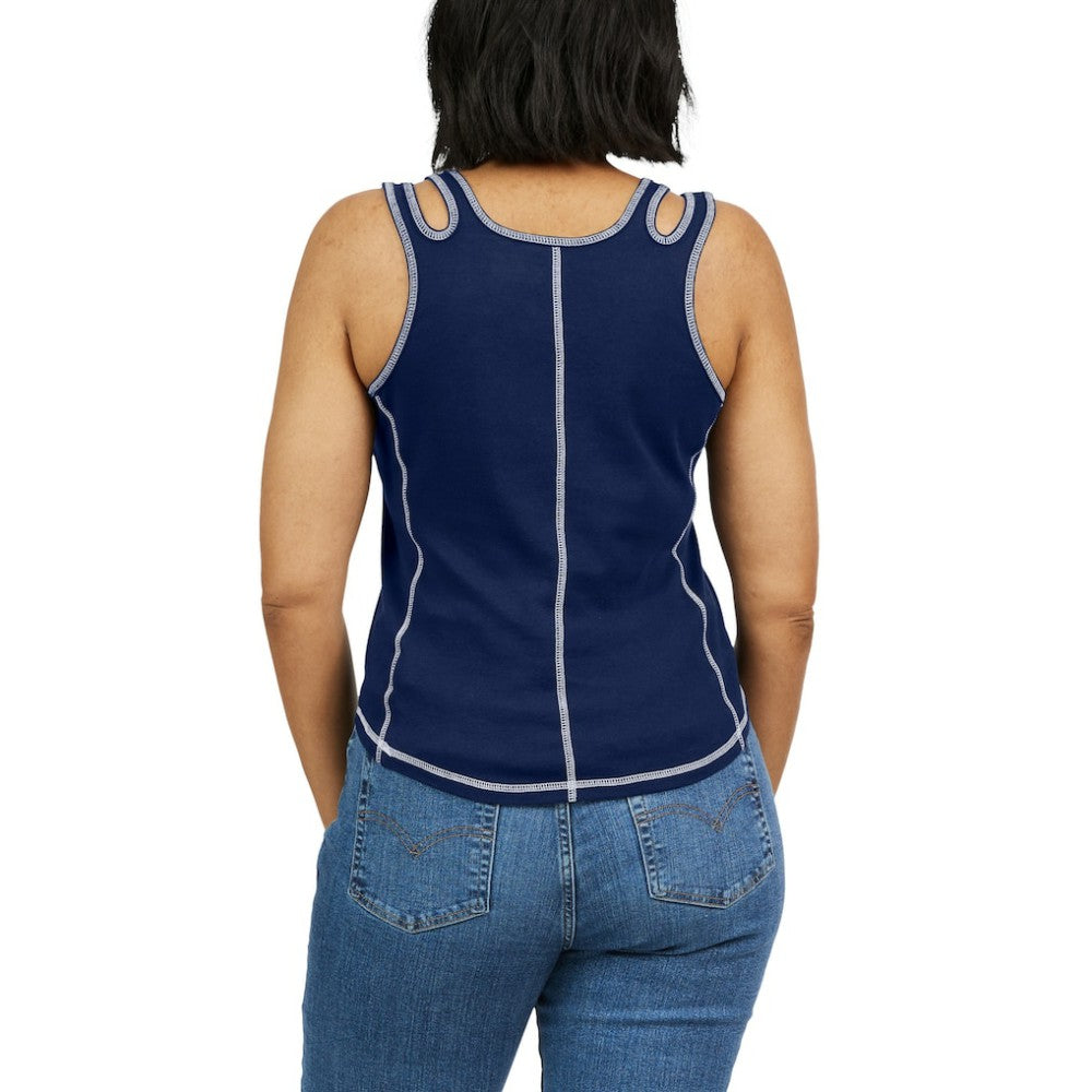 Boston Red Sox WEAR by Erin Andrews Women's Contrast Stitch Tank Top On Sale