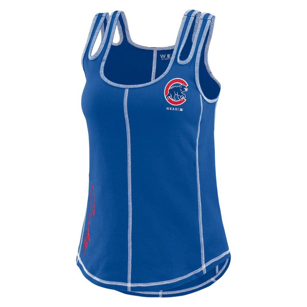 Chicago Cubs WEAR by Erin Andrews Women's Contrast Stitch Tank Top discount