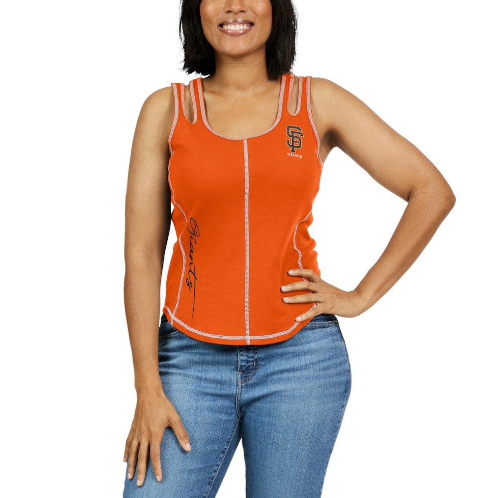 San Francisco Giants WEAR by Erin Andrews Women's Contrast Stitch Tank Top On Sale