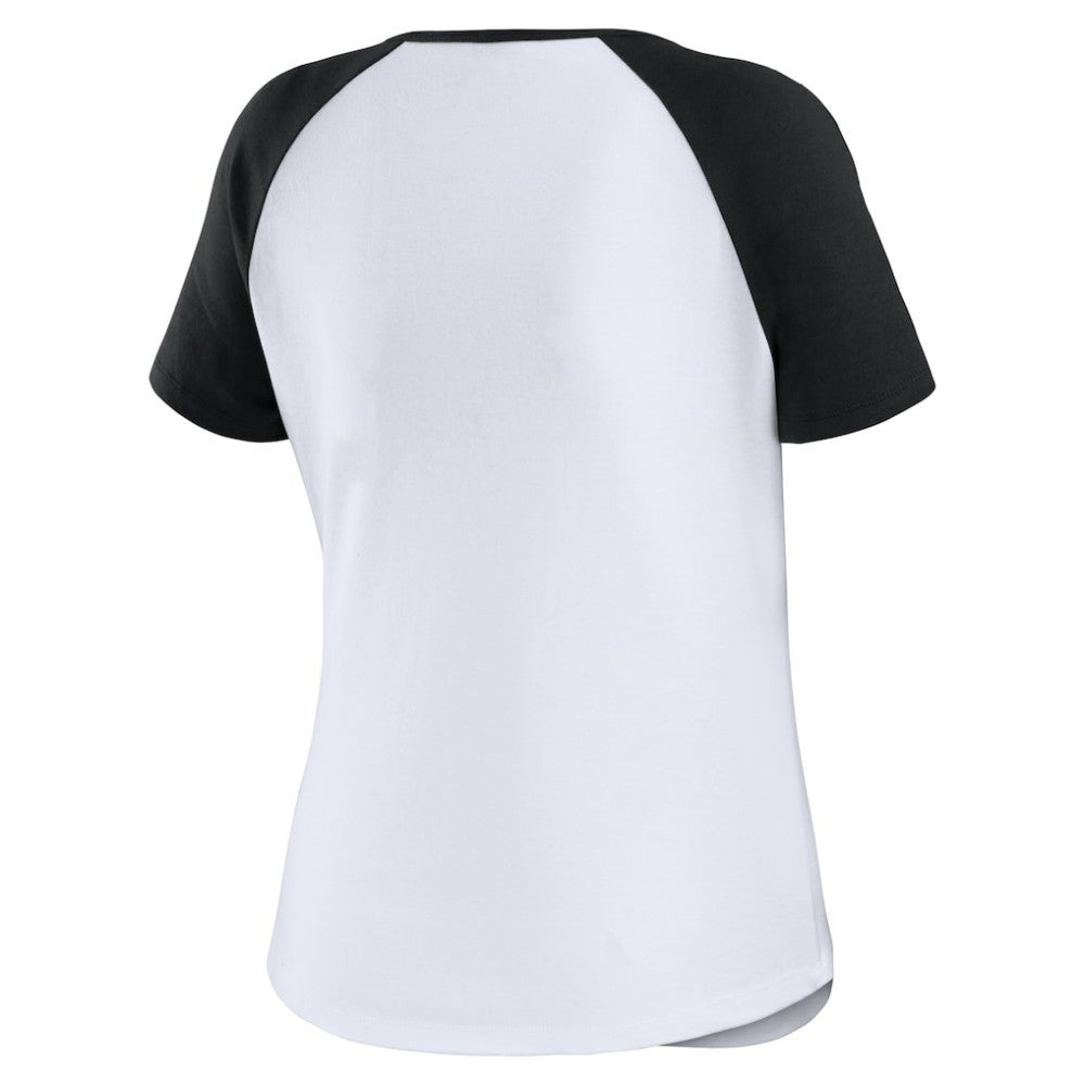 Baltimore Orioles WEAR by Erin Andrews Women's Fitted Henley Raglan T-Shirt Sale