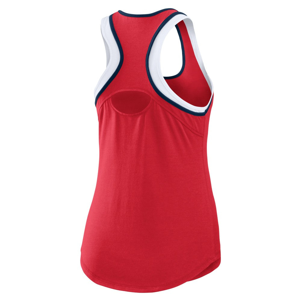 Los Angeles Angels WEAR by Erin Andrews Women's Colorblock Racerback Tank Top Clearance