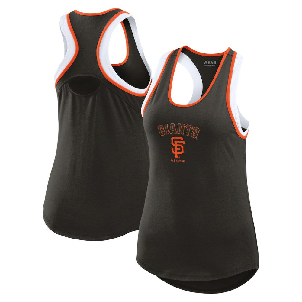 San Francisco Giants WEAR by Erin Andrews Women's Colorblock Racerback Tank Top Clearance