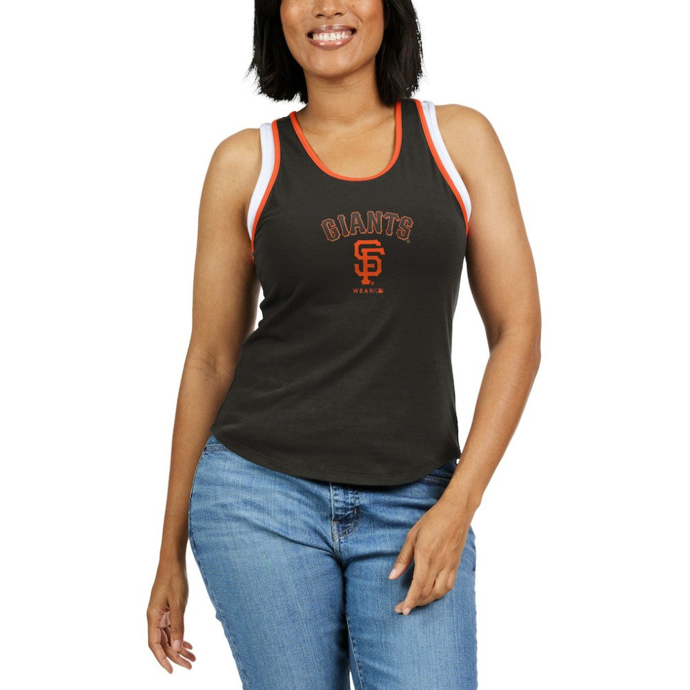 San Francisco Giants WEAR by Erin Andrews Women's Colorblock Racerback Tank Top Clearance