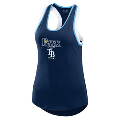 Tampa Bay Rays WEAR by Erin Andrews Women's Colorblock Racerback Tank Top discount