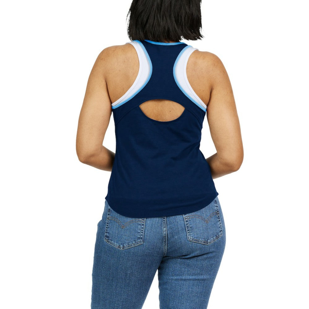 Tampa Bay Rays WEAR by Erin Andrews Women's Colorblock Racerback Tank Top discount