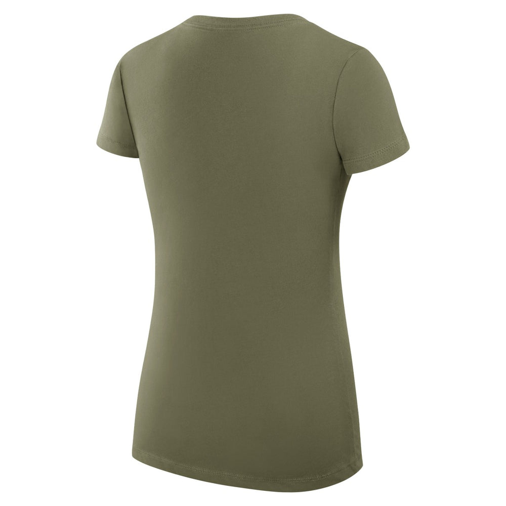 NBA - Milwaukee Bucks G-III 4Her by Carl Banks Women's Super-Slim Fit Lightweight Large City Logo V-Neck T-Shirt - Olive