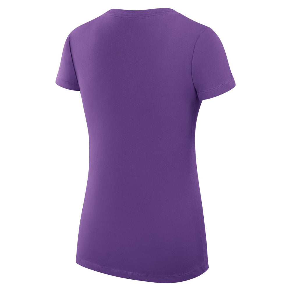 NBA - Los Angeles Lakers G-III 4Her by Carl Banks Women's Super-Slim Fit Lightweight Large City Logo V-Neck T-Shirt - Purple