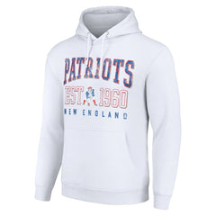 New England Patriots Starter Unisex Throwback Logo Pullover Hoodie White - NFL