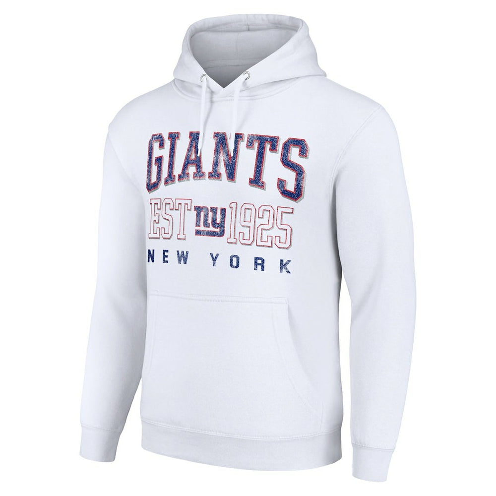 New York Giants Starter Unisex Throwback Logo Pullover Hoodie White - NFL