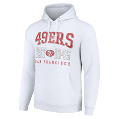 San Francisco 49ers Starter Unisex Throwback Logo Pullover Hoodie White - NFL