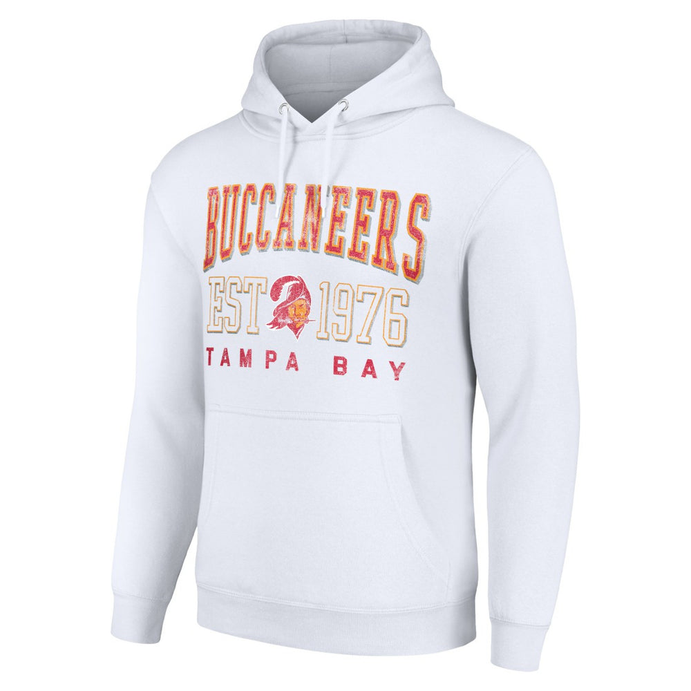Tampa Bay Buccaneers Starter Unisex Throwback Logo Pullover Hoodie White - NFL