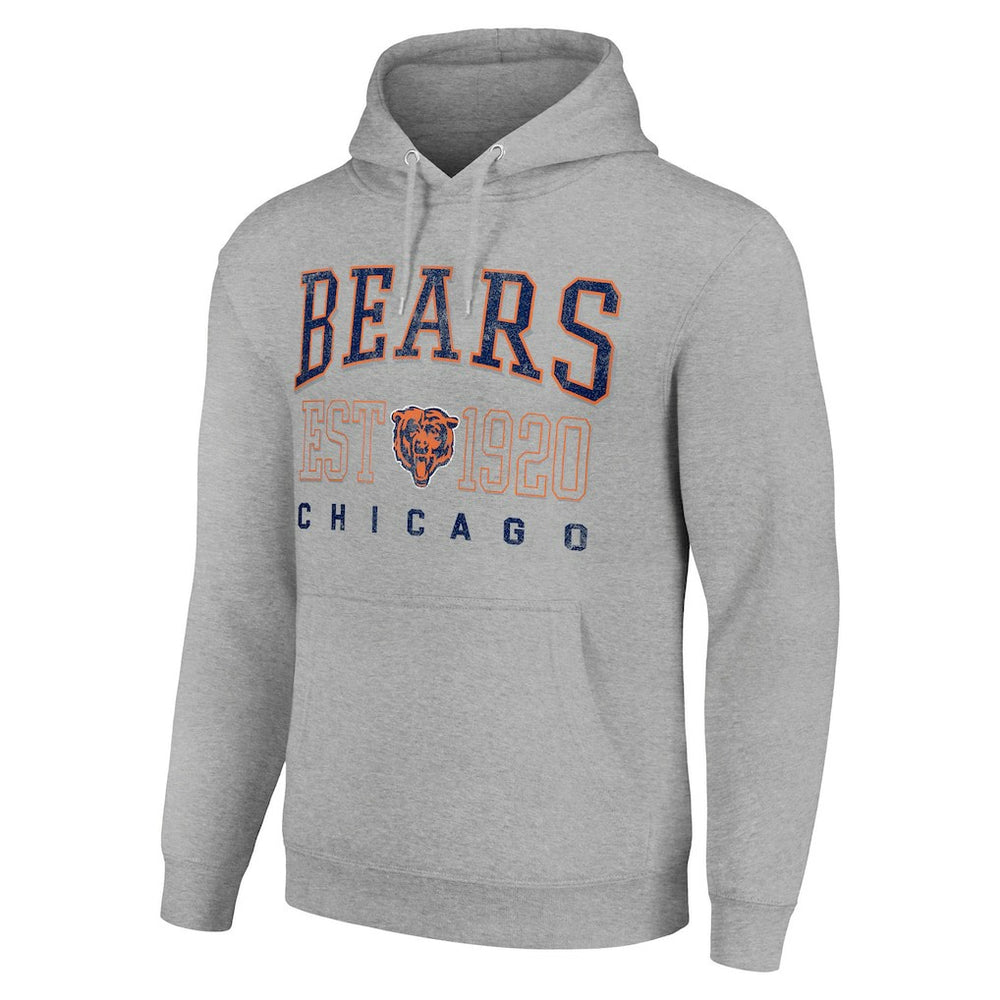 Chicago Bears Starter Unisex Throwback Logo Pullover Hoodie Heather Gray - NFL