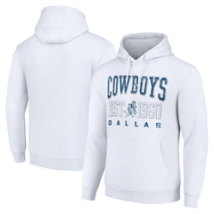 Dallas Cowboys Starter Unisex Throwback Logo Pullover Hoodie White - NFL