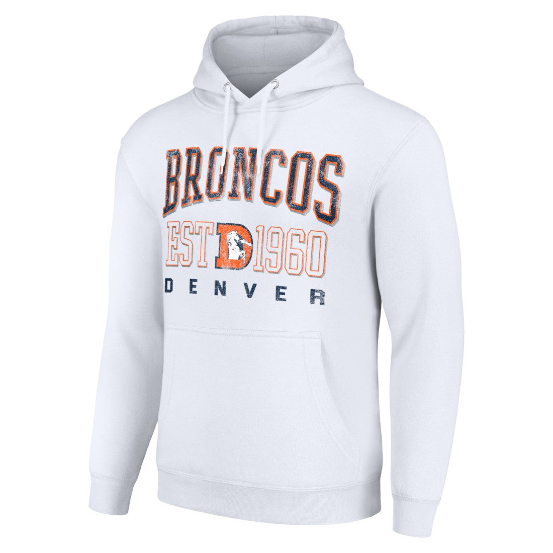 Denver Broncos Starter Unisex Throwback Logo Pullover Hoodie White - NFL
