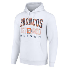Denver Broncos Starter Unisex Throwback Logo Pullover Hoodie White - NFL