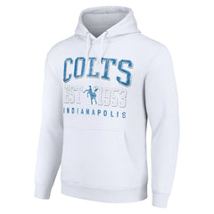 Indianapolis Colts Starter Unisex Throwback Logo Pullover Hoodie White - NFL