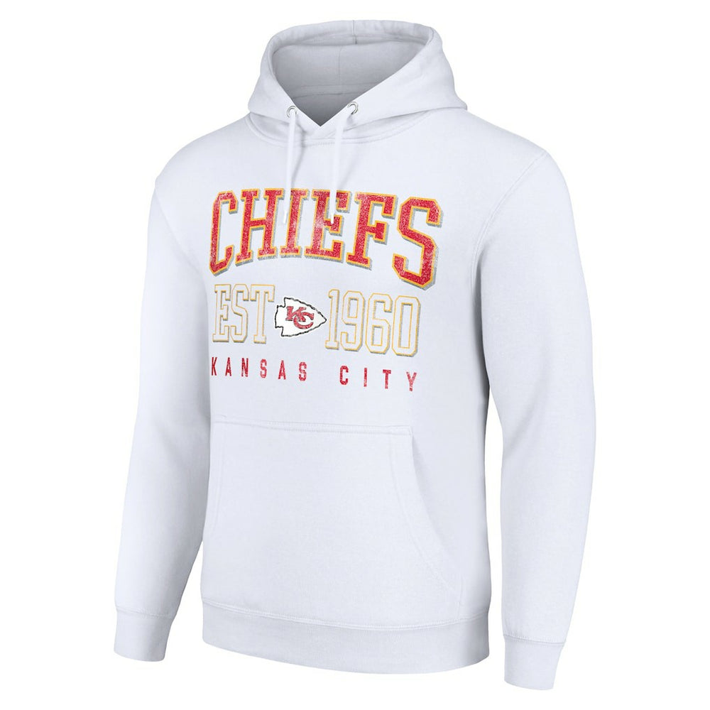 Kansas City Chiefs Starter Unisex Throwback Logo Pullover Hoodie White - NFL