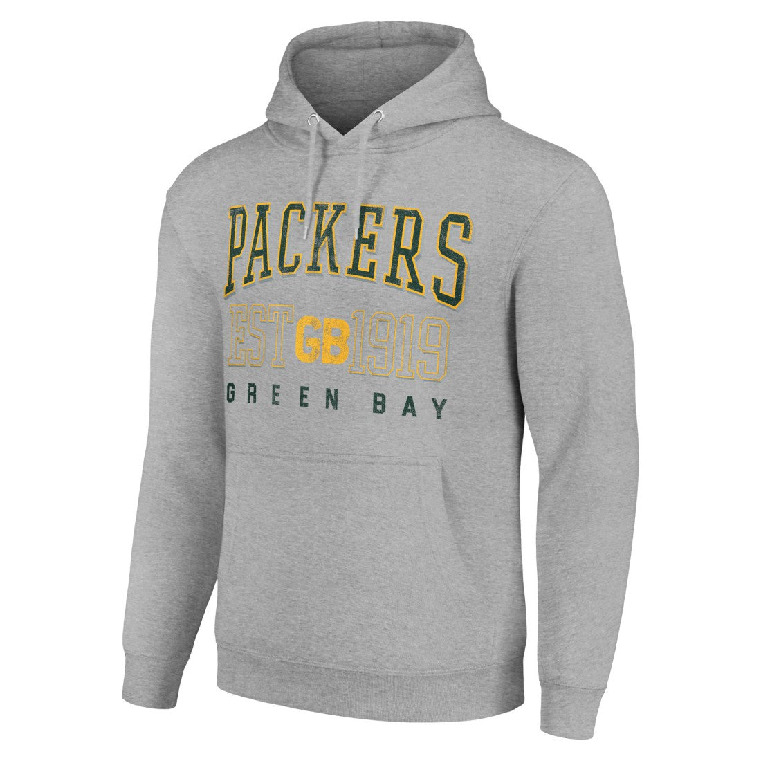 Green Bay Packers Starter Unisex Throwback Logo Pullover Hoodie Heather Gray - NFL