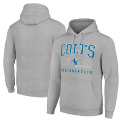 Indianapolis Colts Starter Unisex Throwback Logo Pullover Hoodie Heather Gray - NFL