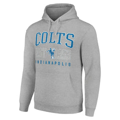 Indianapolis Colts Starter Unisex Throwback Logo Pullover Hoodie Heather Gray - NFL
