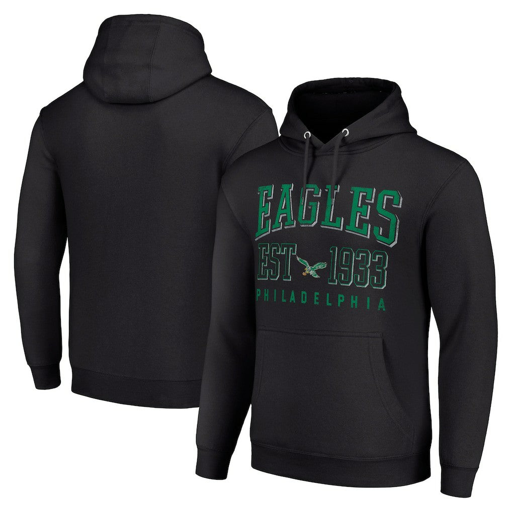 Philadelphia Eagles Starter Unisex Throwback Logo Pullover Hoodie Black - NFL
