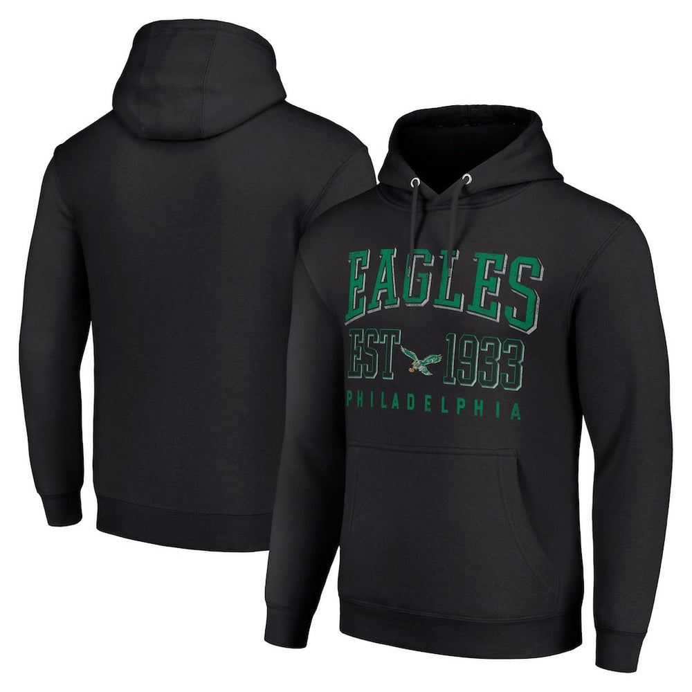 Philadelphia Eagles Starter Unisex Throwback Logo Pullover Hoodie Black - NFL