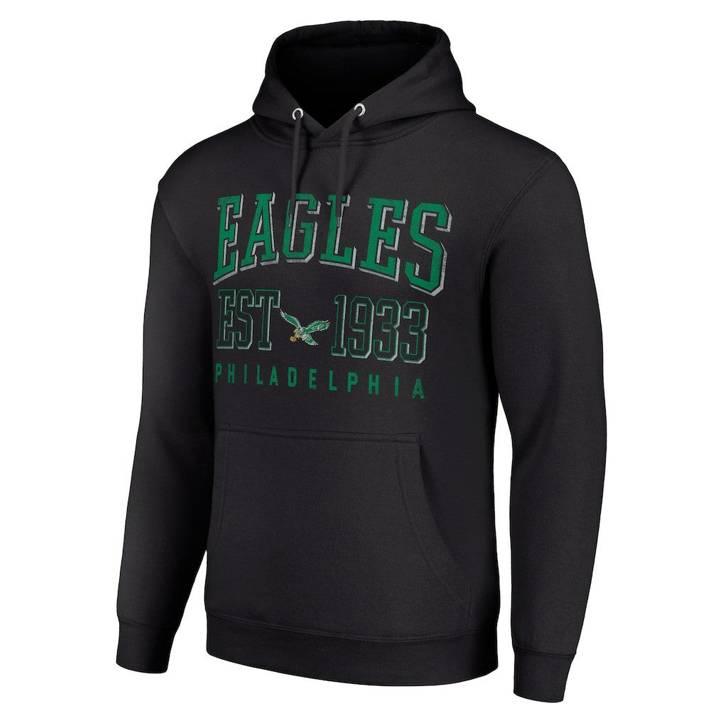 Philadelphia Eagles Starter Unisex Throwback Logo Pullover Hoodie Black - NFL